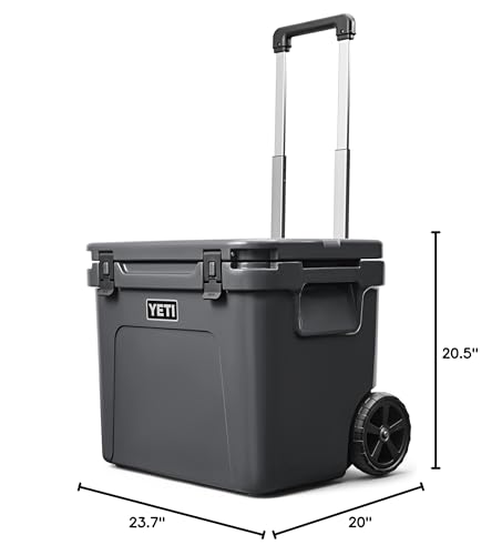 YETI Roadie 60 Wheeled Cooler with Retractable Periscope Handle, Charcoal