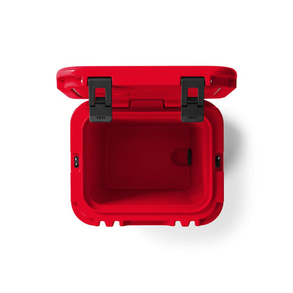 YETI Roadie 24 2.0 Hard Cooler with DoubleDuty Shoulder Strap and Drain Plug, Rescue Red
