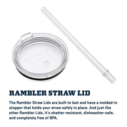 YETI Rambler 35 oz Tumbler with Handle and Straw Lid, Travel Mug Water Tumbler, Vacuum Insulated Cup with Handle, Stainless Steel, White