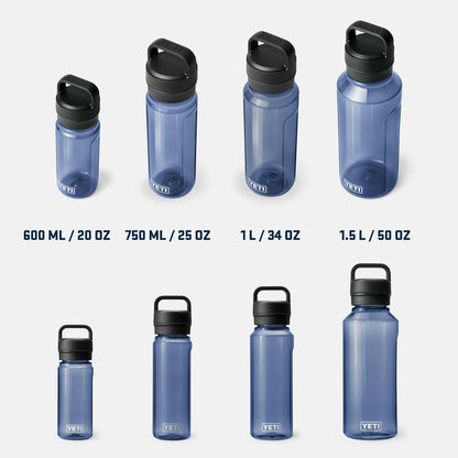 YETI Yonder 600 ml/20 oz Water Bottle with Yonder Chug Cap, Navy