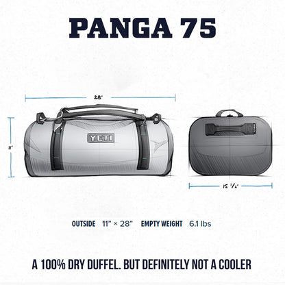 YETI Panga 75 Airtight Waterproof Submersible Duffel Bag, Storm Gray