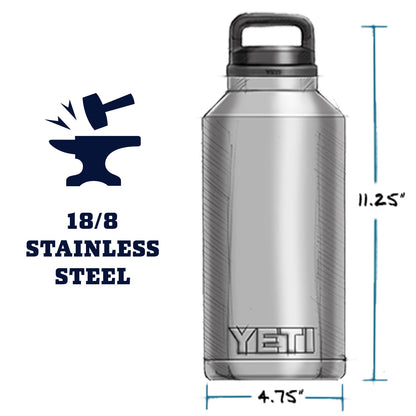 YETI Rambler 64 oz Bottle, Vacuum Insulated, Leakproof, Stainless Steel with Chug Cap, Rescue Red