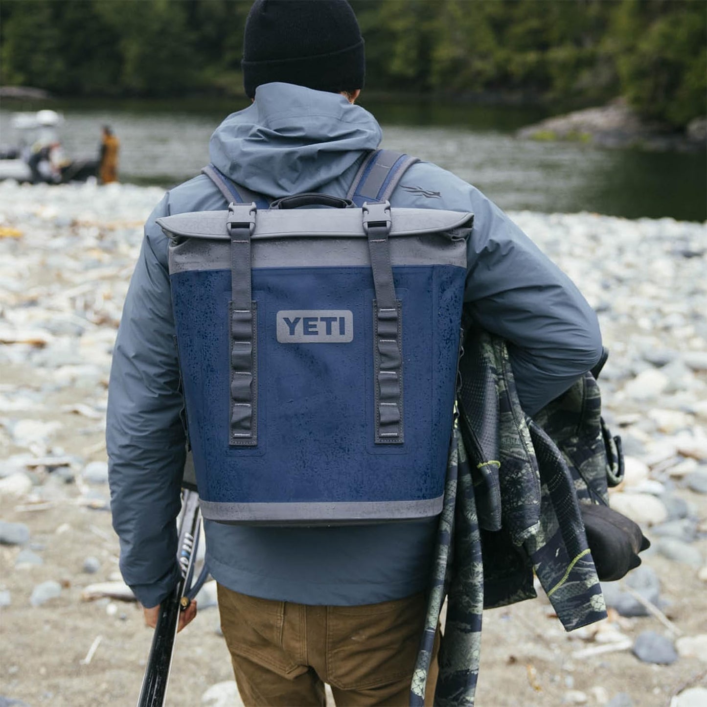 YETI Hopper M12 Backpack Soft Sided Cooler with MagShield Access, Navy