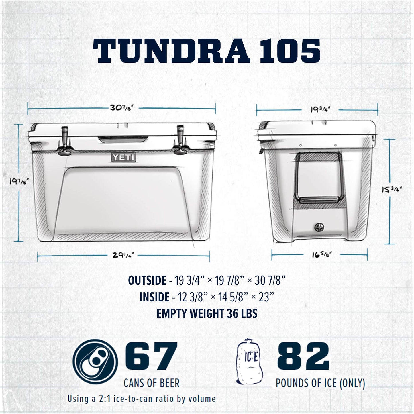 YETI Tundra 105 Cooler, Desert Tan