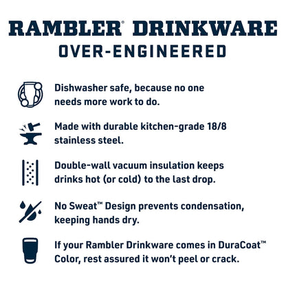 YETI Rambler 12 oz Bottle, Stainless Steel, Vacuum Insulated, with Hot Shot Cap, Rescue Red