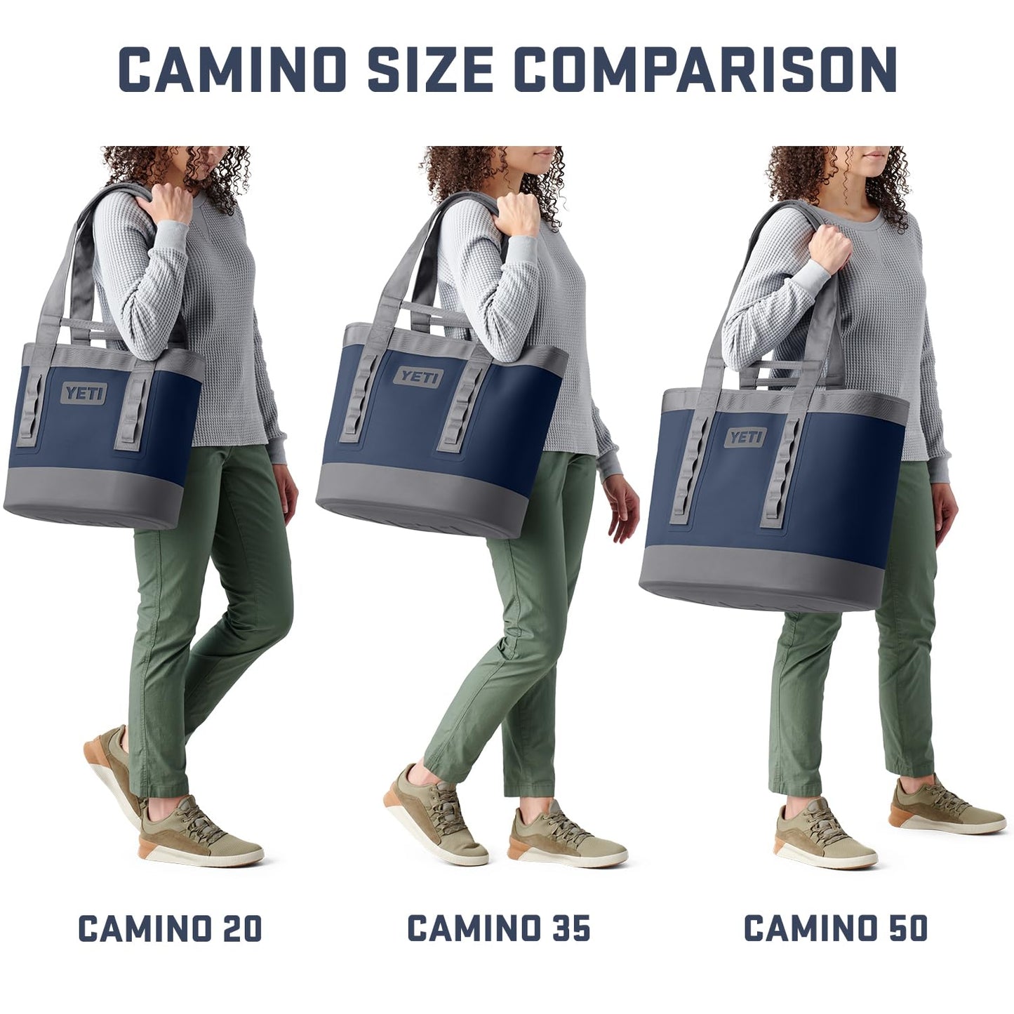 YETI Camino 35 Carryall with Internal Dividers, All-Purpose Utility, Boat and Beach Tote Bag, Durable, Waterproof, Storm Gray